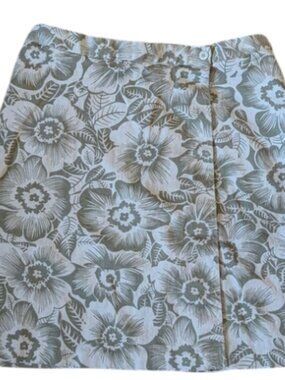 Women's Green Floral Basic Editions Skort - 10